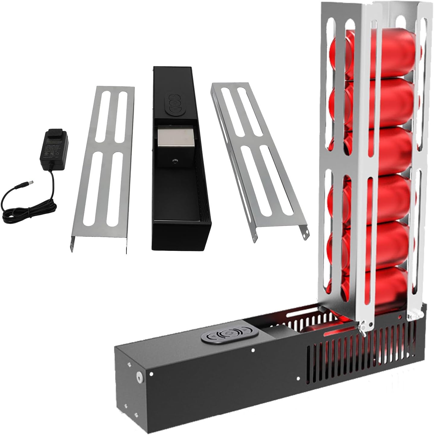 Fully Automatic Electric Can Crusher,With Adjustable Bracket,Can Fill 8 Cans at a Time,Manual and Automatic Dual Mode,Suitable for 6oz 12oz and 16oz Cans