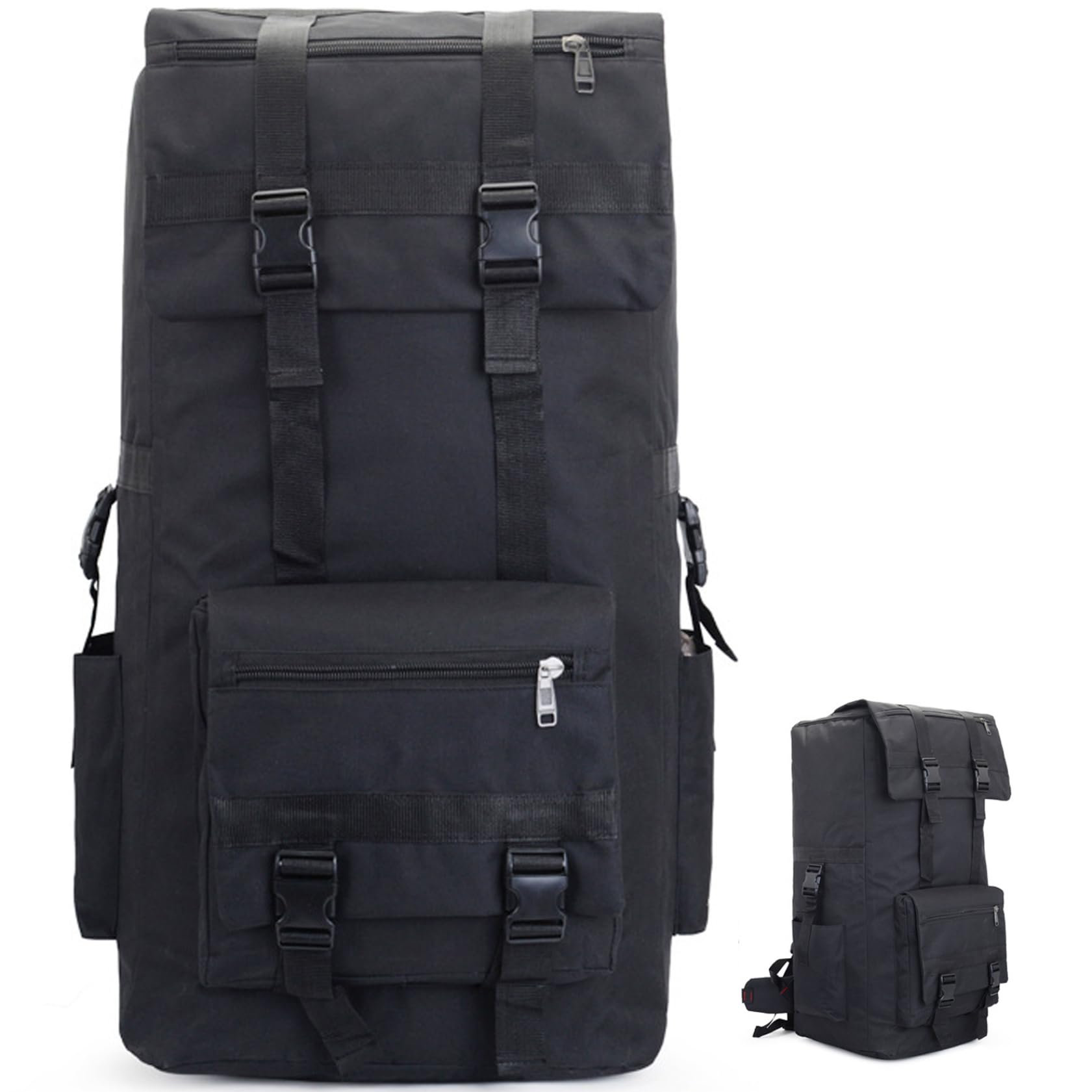 Wanderrucksack, 120 l großer Jagdrucksack, wasserdichter Oxford-Stoff, Camping, reißfest, 32, 68 x 15, 75 x 15, 75 Molle-Tagesrucksack für Reisen