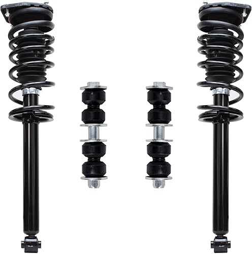 Miniatura 40 de Detroit Axle - Kit de 4 puntales delanteros para Dodge calibre 09-12, 2 puntales y muelles helicoidales 2 estabilizadores barra estabilizadora 2009
