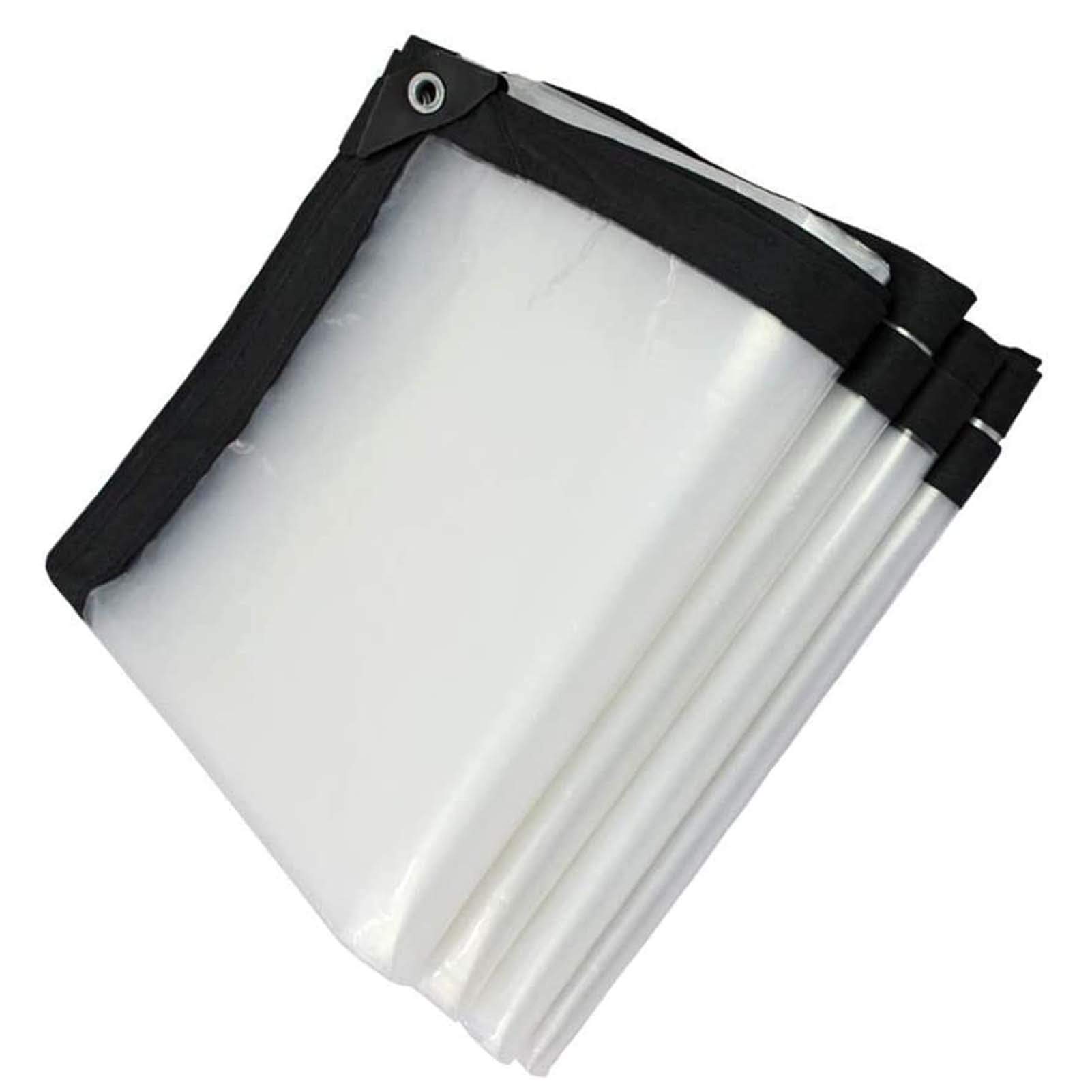 Lona impermeable resistente de 16 pies x 20 pies, lona transparente resistente a los rayos UV con ojales para coches, jardín, uso al aire libre, solución de cubierta a prueba de desgarros