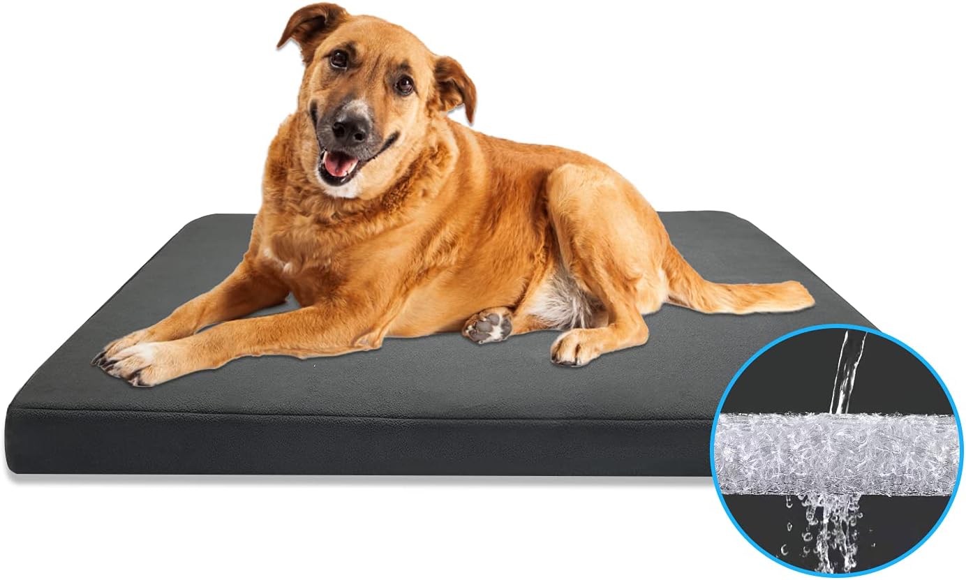 FriPuP Pet Bed Washable Breathable New Air Fiber Orthopedic for Dog Beds, Medium to Large Size, Washable Bed Medium Dogs, Gray