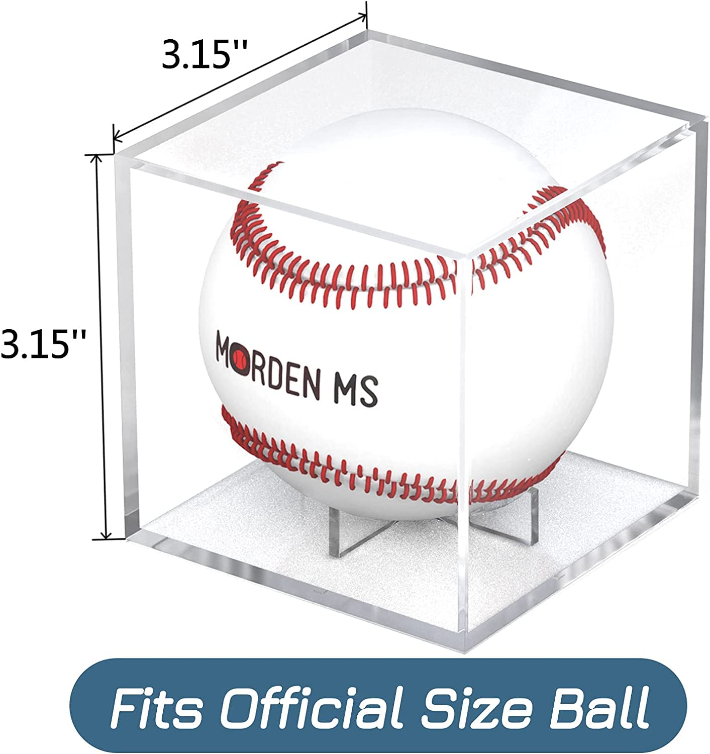 Baseball Display Case, UV Protected Baseball Case, Acrylic Baseball Holder, Memorabilia Display Case for Single Ball, Memorabilia Showcase Autograph Ball Protector - for Official Size Ball ?