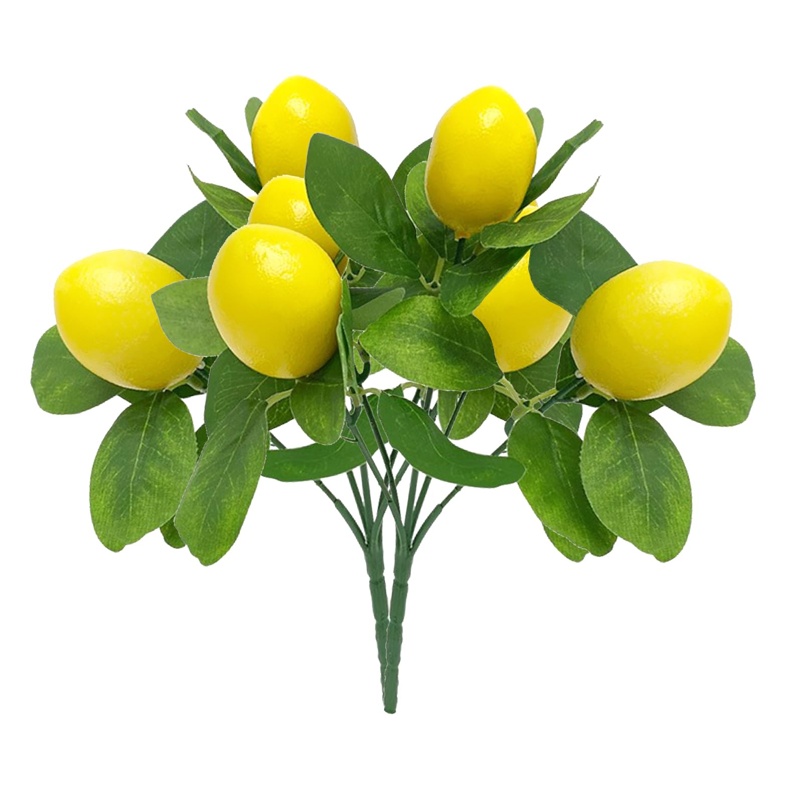 LSFYYDS 2Pcs Artificial Lemon Branch,Fake Fruits Branch,Fake Greenery Branch,Fake Fruit Branch for Home,Office Decor (S)