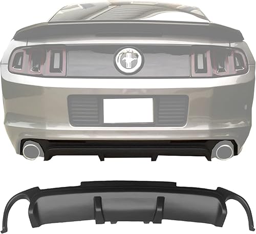 High Performance Part Difusor de parachoques trasero, alerón de labio-2 rejillas de ventilación (negro mate) compatible con Ford Mustang Shelby