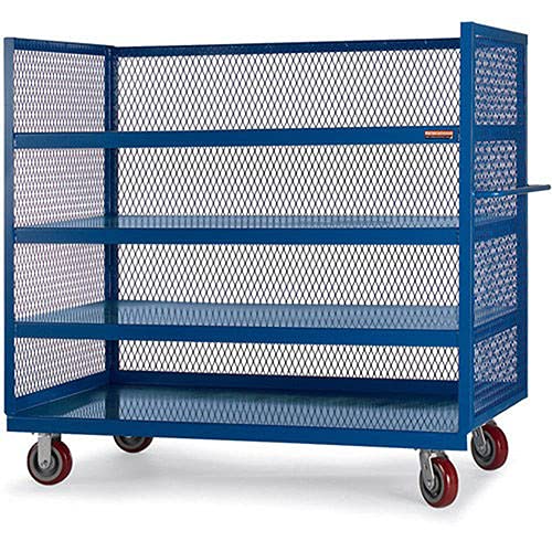 RELIUS SOLUTIONS 3-Sided All-Welded Trucks - 60" Wx30 D Shelf - 4 Shelves - Gray