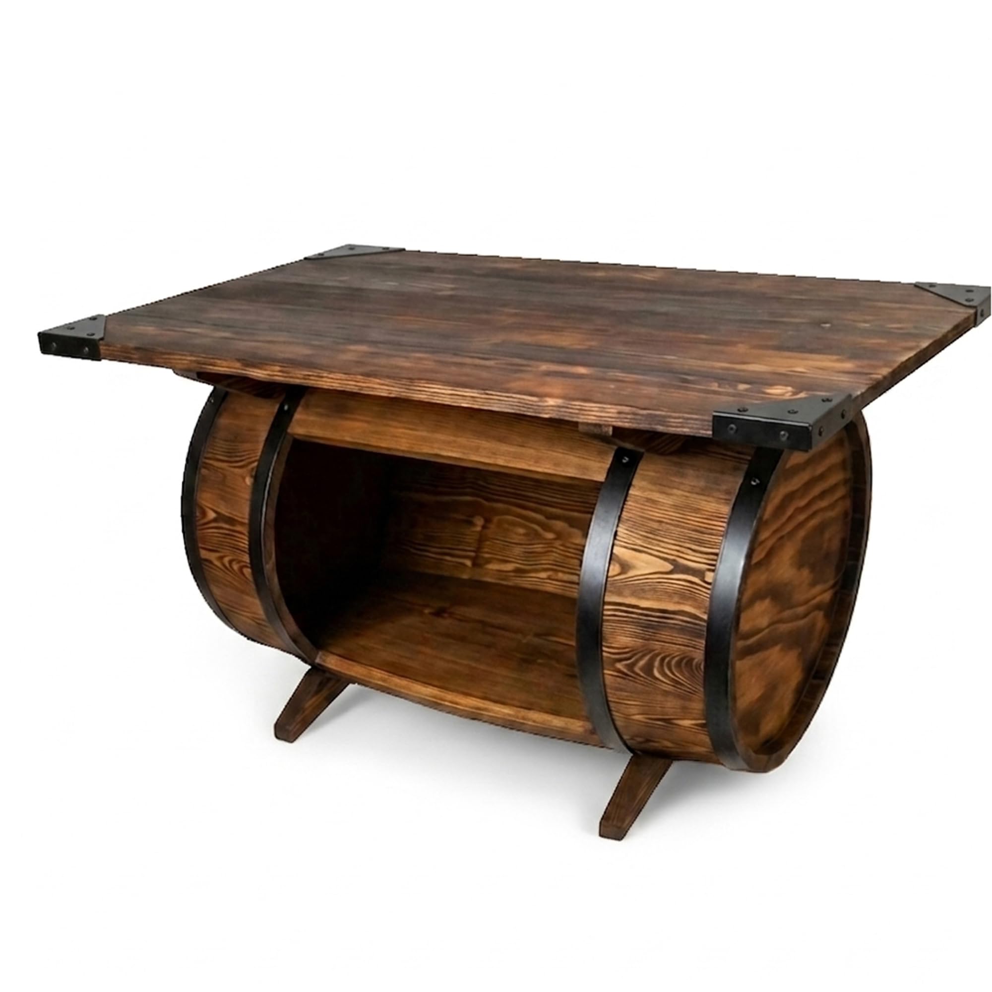 SK_PSW_OP Stolik kawowy, sosna postarzana 100x60 cm kolor wenge