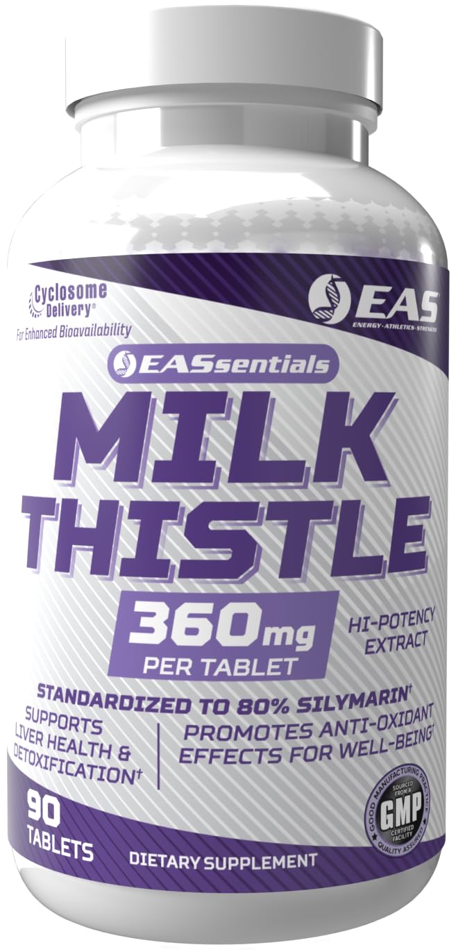 EAS Milk Thistle 360mg, Supports Liver Health, 90 Tablets
