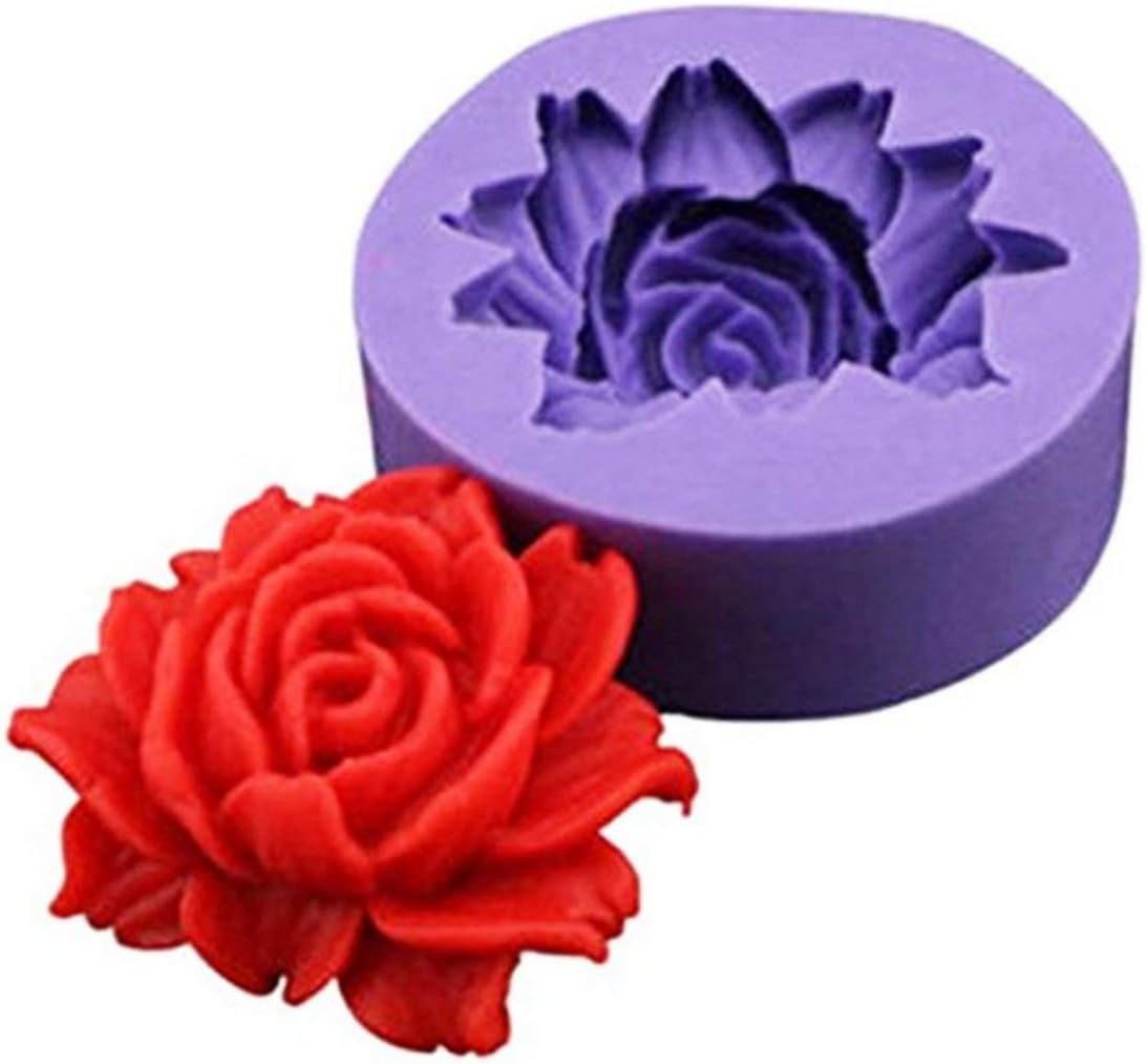 3D Rose Flower Fondant Cake Chocolate Sugarcraft Mold DIY Soap Mold