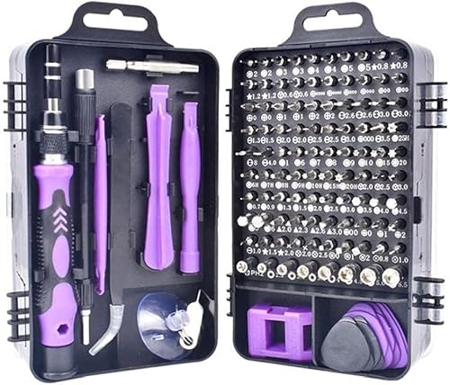 115 in 1 Screwdriver Set Screw Driver Bit Kit Multi-Function Precision Phone Repair Device Hand Tools Torx Hex Purple