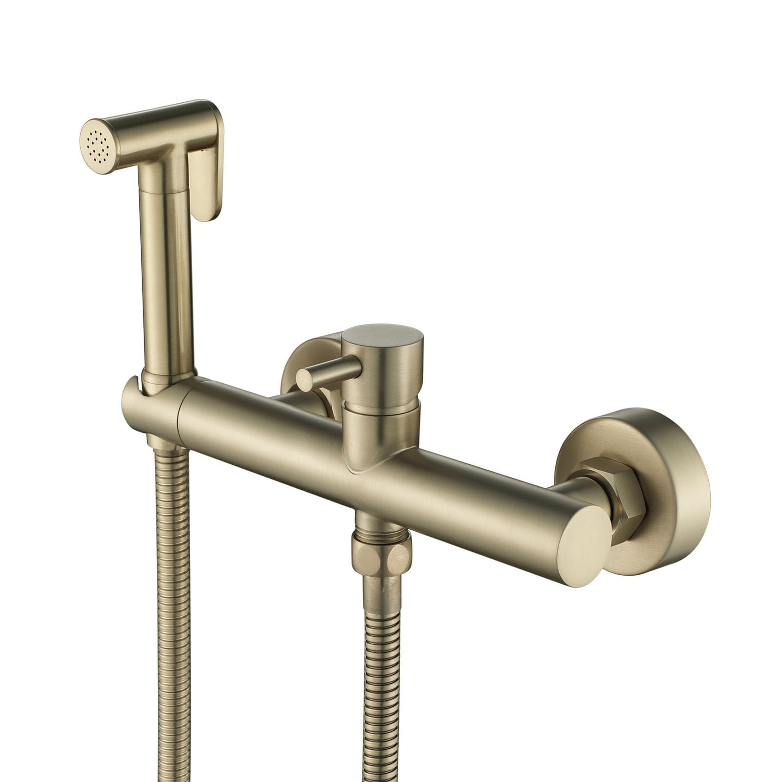 Ducha Higienica para WC, Latón Grifo Bidet para WC, Bidet para Inodoro Mezcla de Agua Fría y Caliente, Kit Ducha de Lavabo para Higiene Personal y Limpieza del Inodoro