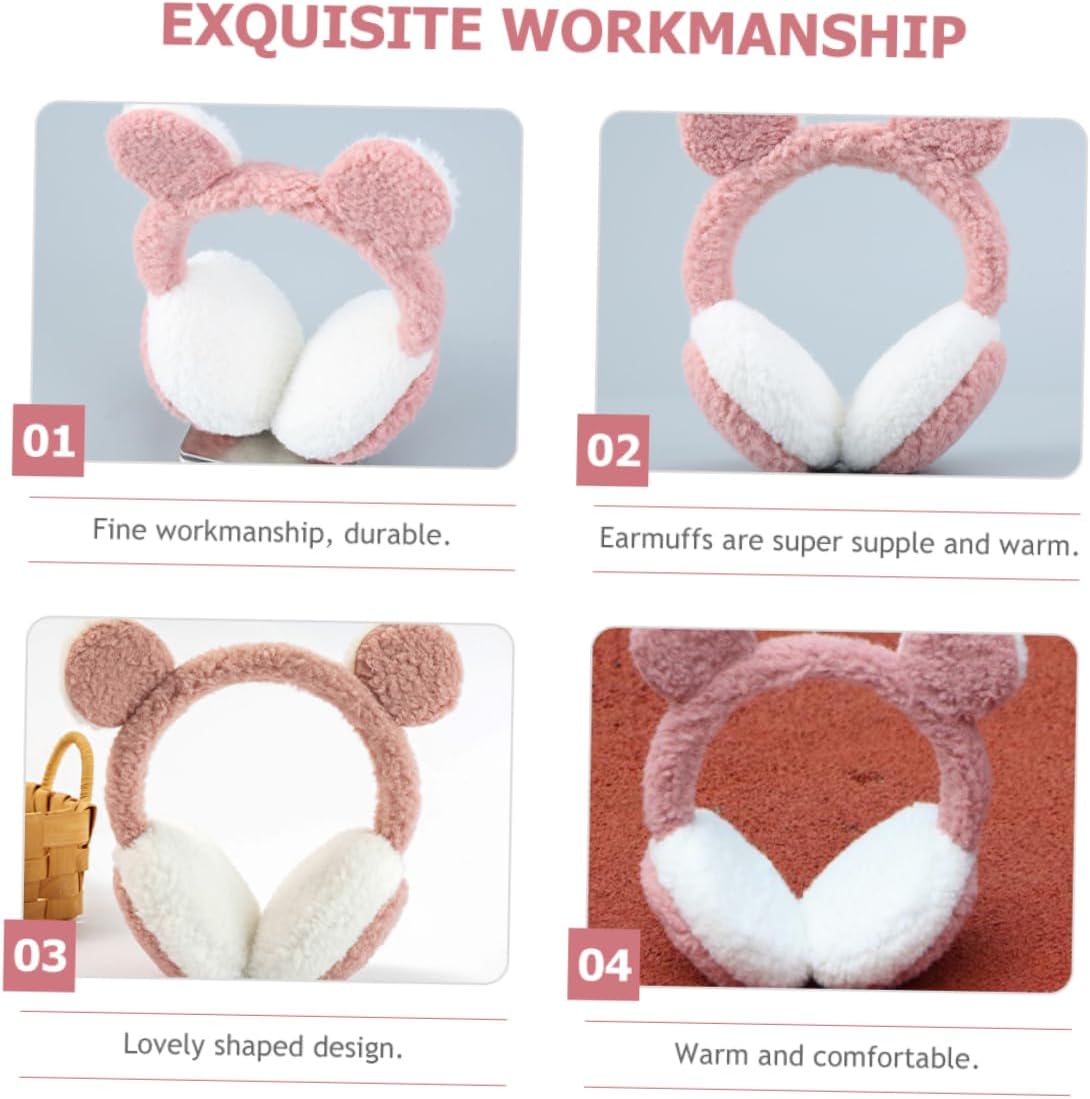 Beavorty Plush Winter Ear Warmers for Cute and Cozy Ear Covers for Outdoor Sports and Activities Breathable and Windproof Design for Ice Skating Skiing and More