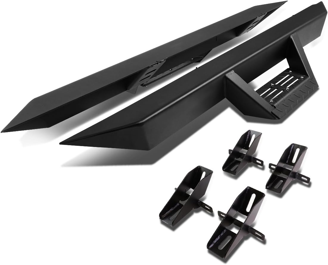 Auto Dynasty Drop Running Boards Compatible with 2007-2018 Jeep Wrangler 2-Door, Aluminum Side Step Rail Nerf Bars, 3 Inches Step Bars, Black Powdercoated