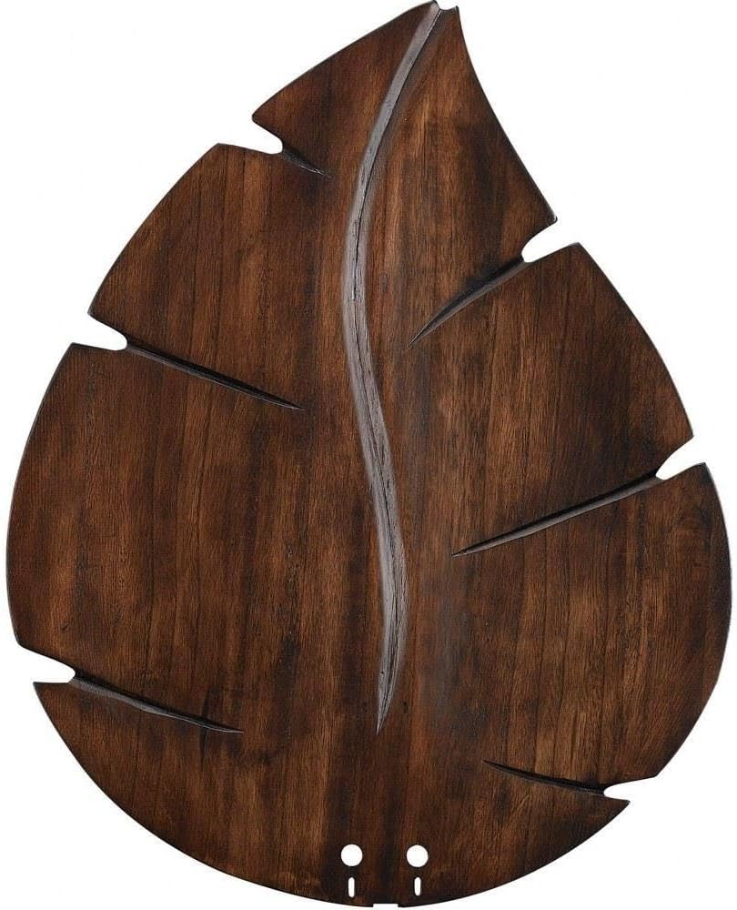 Fanimation B5280WA Wide Oval Leaf Carved Wood Blade, 22-Inch, Walnut