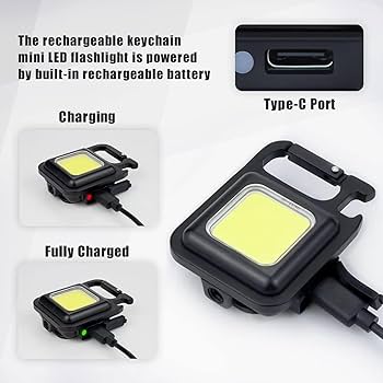 Amazon.co.jp: cobライト led投光器 作業灯 USB充電式 小型