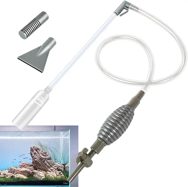 Aquarium Siphon Vacuum Cleaner Kit - Fish Tank Gravel Cleaner & Water Exchanger (1.7m)