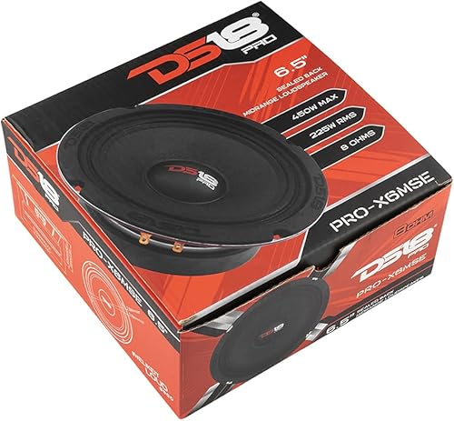 Miniatura 122 de DS18 PRO-X6.4M - Altavoz de 6.5 pulgadas, rango medio, bala de aluminio roja, 500 W máximo, 250 W RMS, 4 ohmios, altavoces de puerta de audio