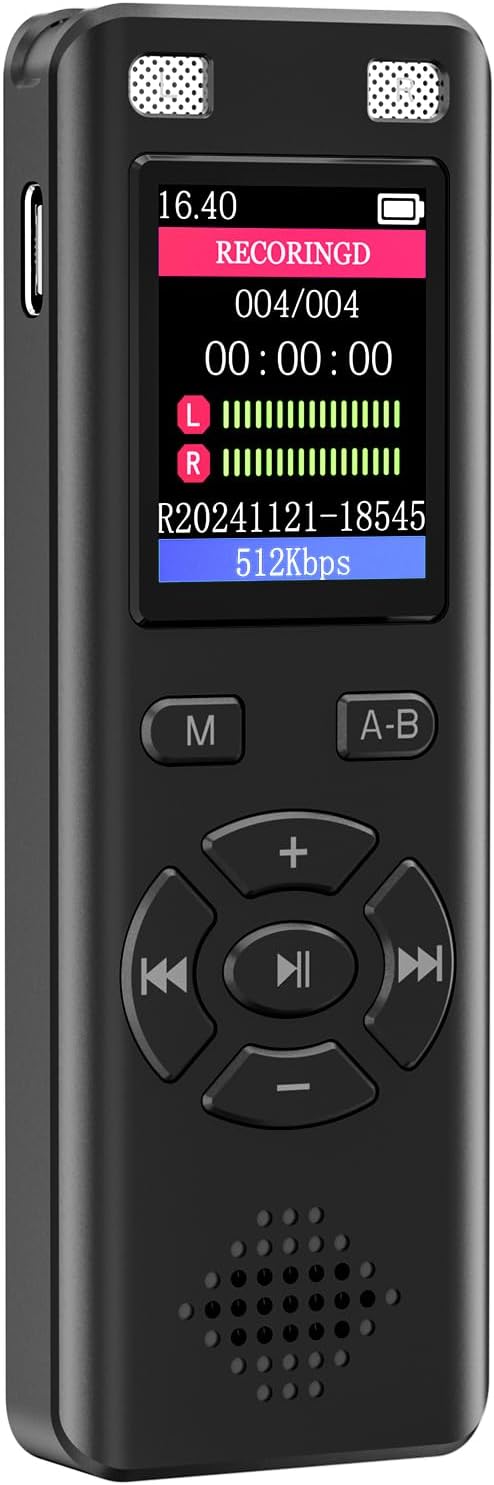 Voice Recorder - 9280 Hours Rechargeable 128GB Audio Voice Activated Recorder Device with Playback