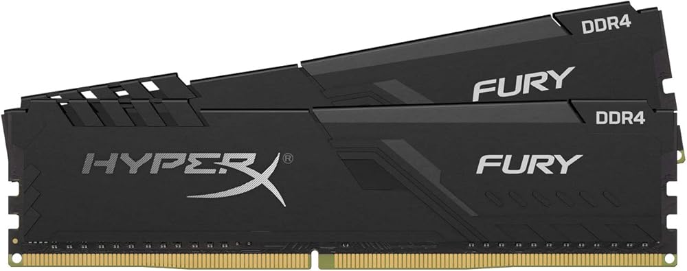 HyperX Fury, 32GB Dual Channel (2 x 16GB) DDR4-3200MHz DIMM Black XMP CL16 Desktop Memory - View 1