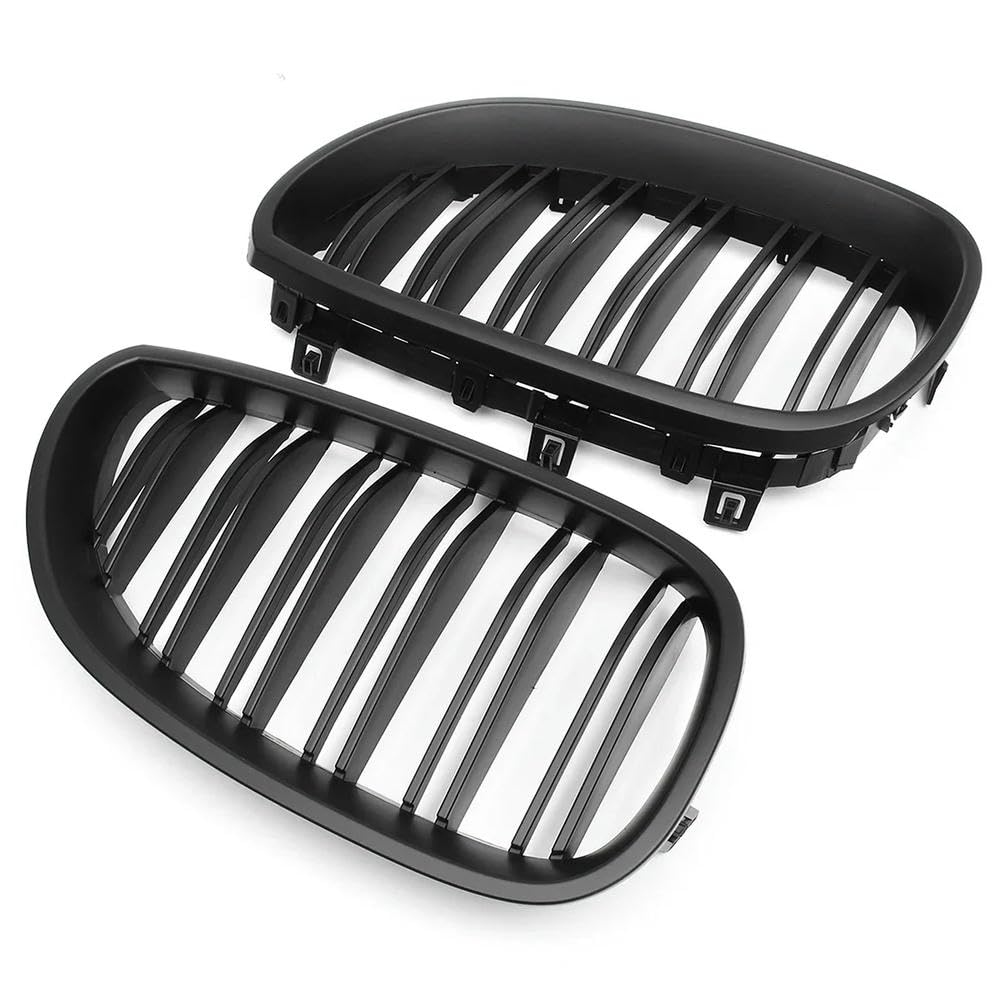 Rejilla de riñón de Repuesto para Parachoques Delantero de Coche Parrilla de Carreras - Apto para BMW 5 Series E60 M5 E61 520i 545i 550i 535i 2003-2010 [OEM:51137027061,51137027062]