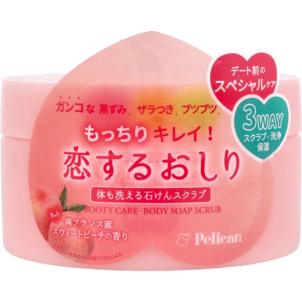 Koisuru Oshiri Body Washable Soap Scrub, Sweet Peach Scent, 180g, 180 g (Pack of 1)