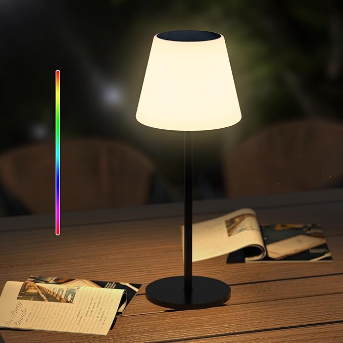 Solar Table Lamp Outdoor Solar Lamp Waterproof with Light Sensor