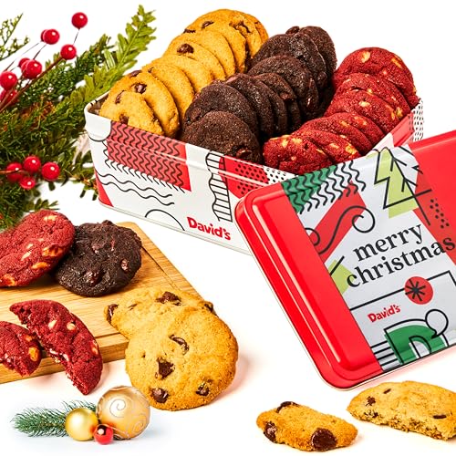 David's Cookies Merry Christmas Mini Cookies in Sweet Sampler Tin