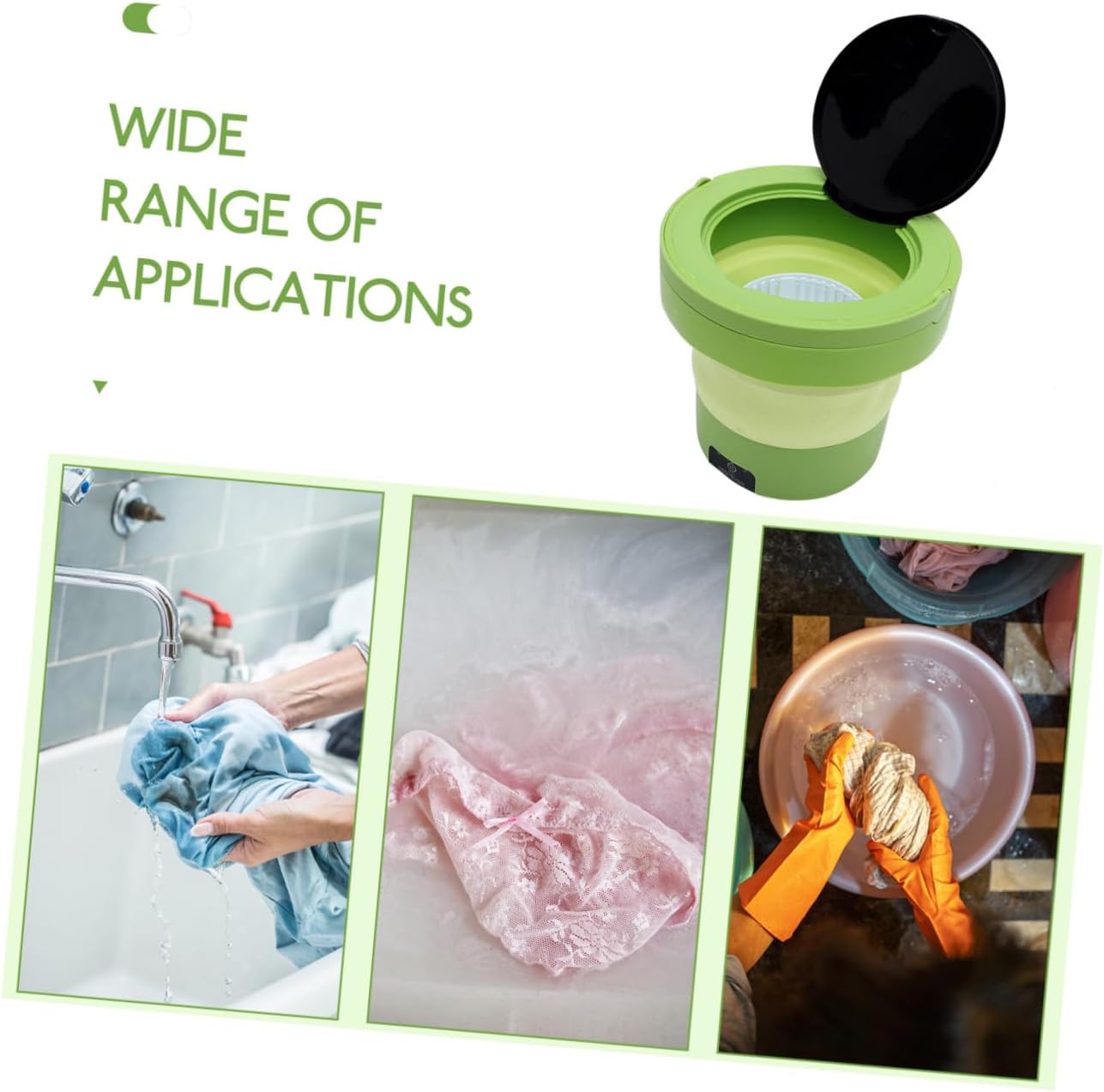 Zerodeko Portable Washing Machine 6l Capacity Small Laundry Washer for Camping and Travel with American Plug Lightweight Compact Washer for Socks and Clothes Cleaning