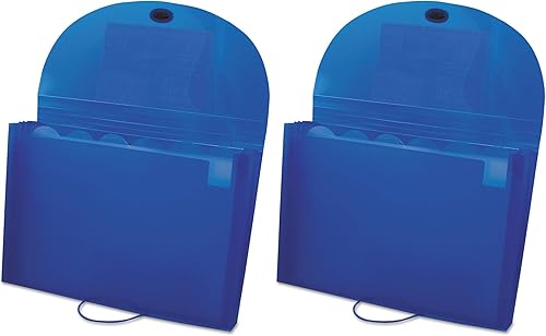 Miniatura 7 de C-Line Archivo expandible biodegradable de 7 bolsillos, tamaño carta, 1 archivo expansible, azul (48305)