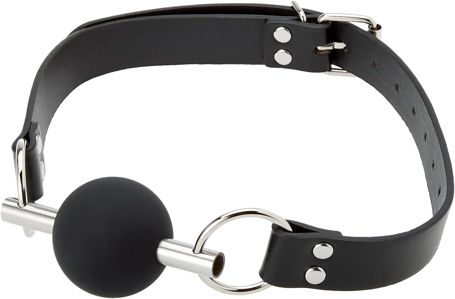 Ouch B&W Solid Rubber Ball Gag Black OU674BLK