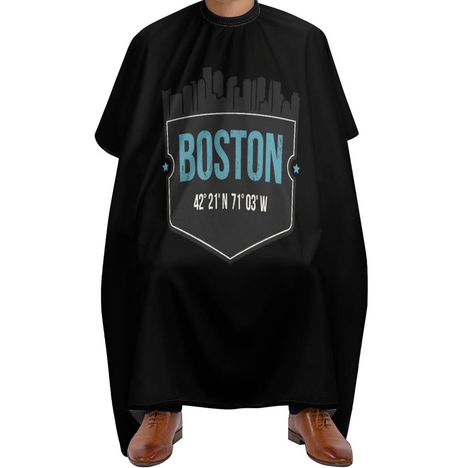 Love Boston City Hair Cutting Cape for Men Women Waterproof Barber Cape Adjustable Salon Haircut Capes