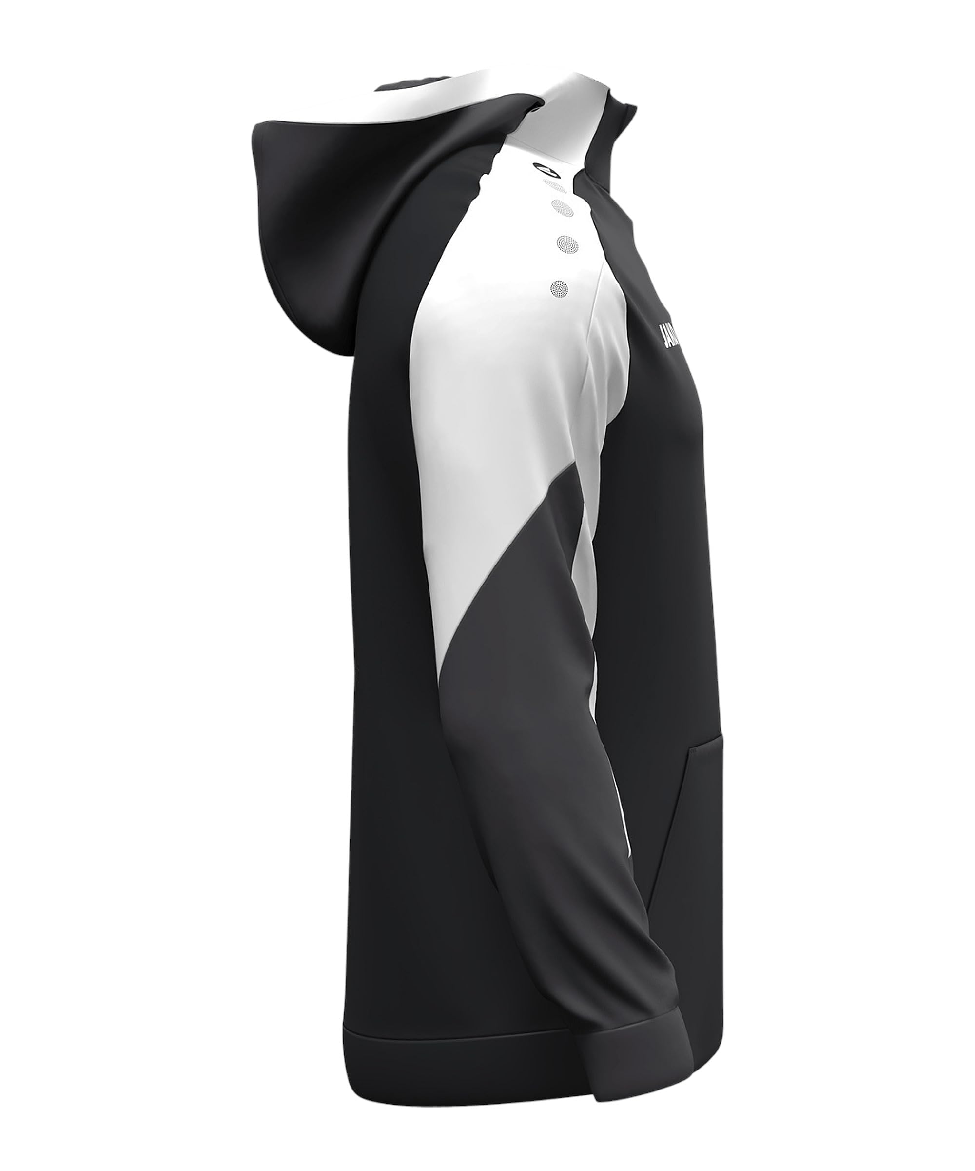 JAKO Sudadera Infantil con Cremallera Dynamic, Negro/Blanco/Antracita, 164