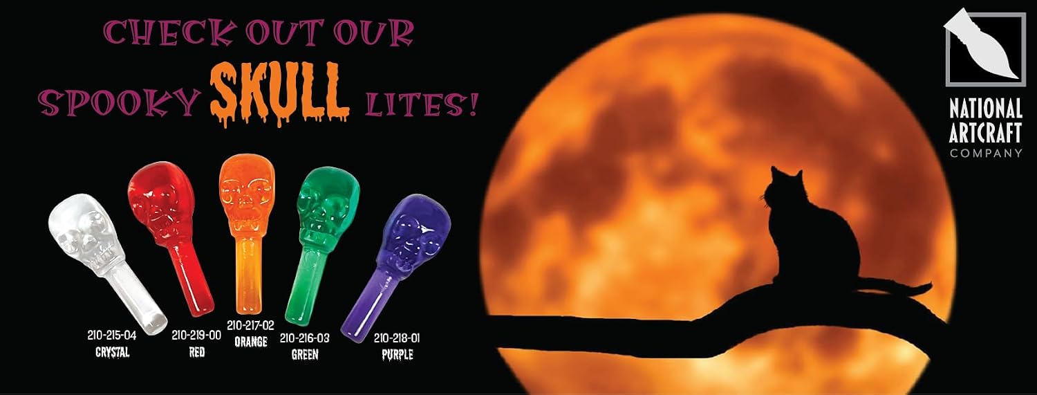 National Artcraft Skull-Shaped Plastic Ornaments for Ceramic Trees - 25/Pk (Purple) image 4