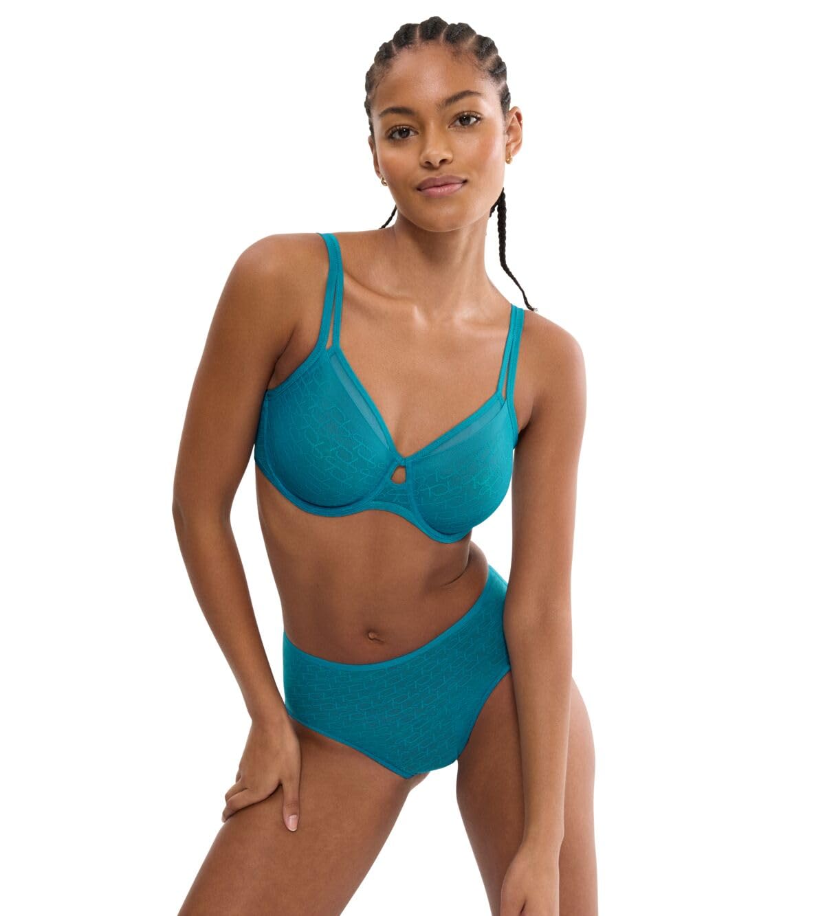 Triumph - Signature Sheer W01 - Minimiser Bra, Arizona Blue, 34C