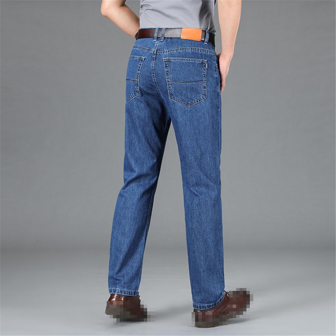 Vogrtcc Pantaloni da Uomo d'Affari in Denim Dritto Pantaloni Plus Size Jeans