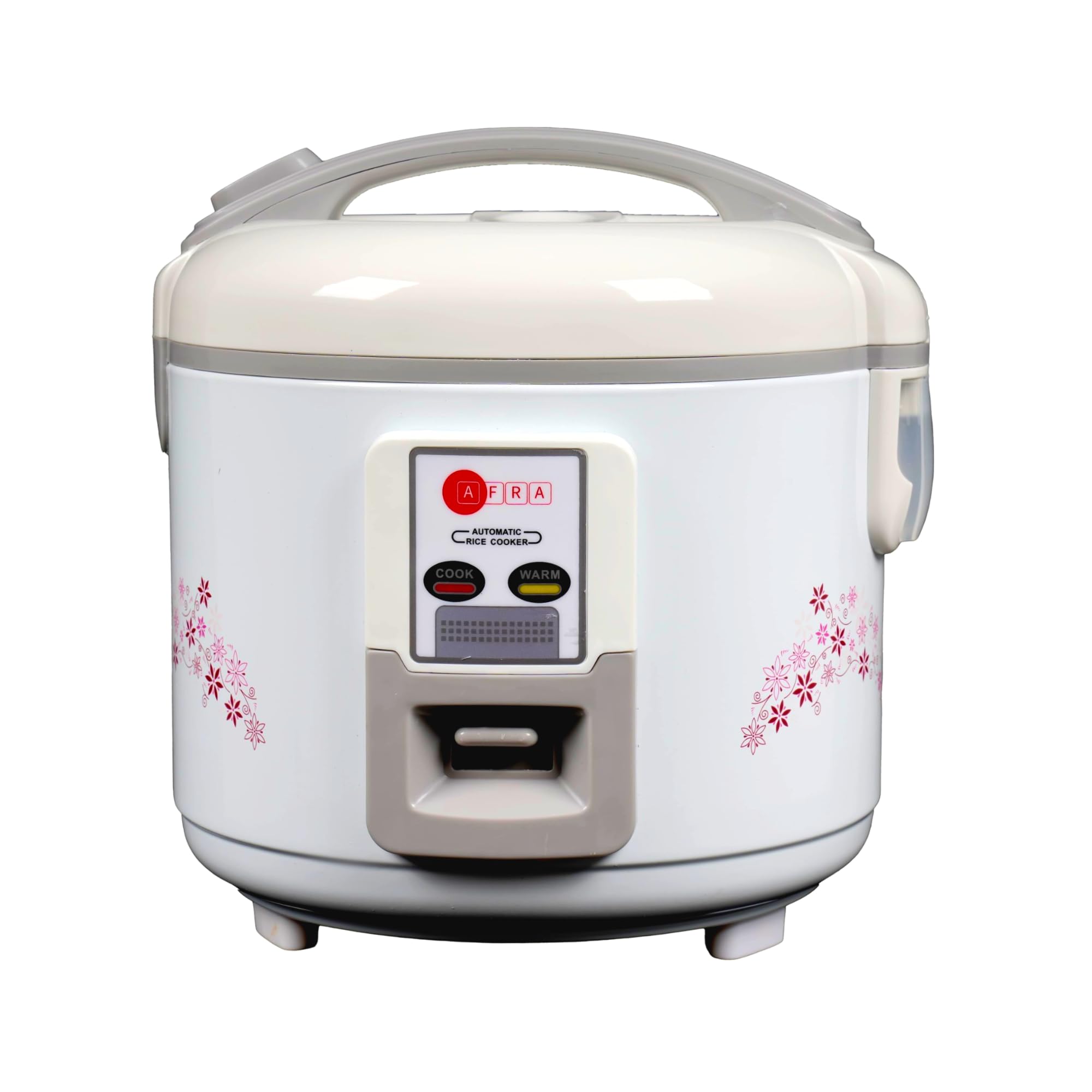 Afra Rice Cooker, 1.5 Litre, Inner Pot, Aluminium Heating Plate, Quick & Efficient, Fully Sealable, Preserves Flavors & Nutrients, AF-1550DRWT, 2 Years Warranty