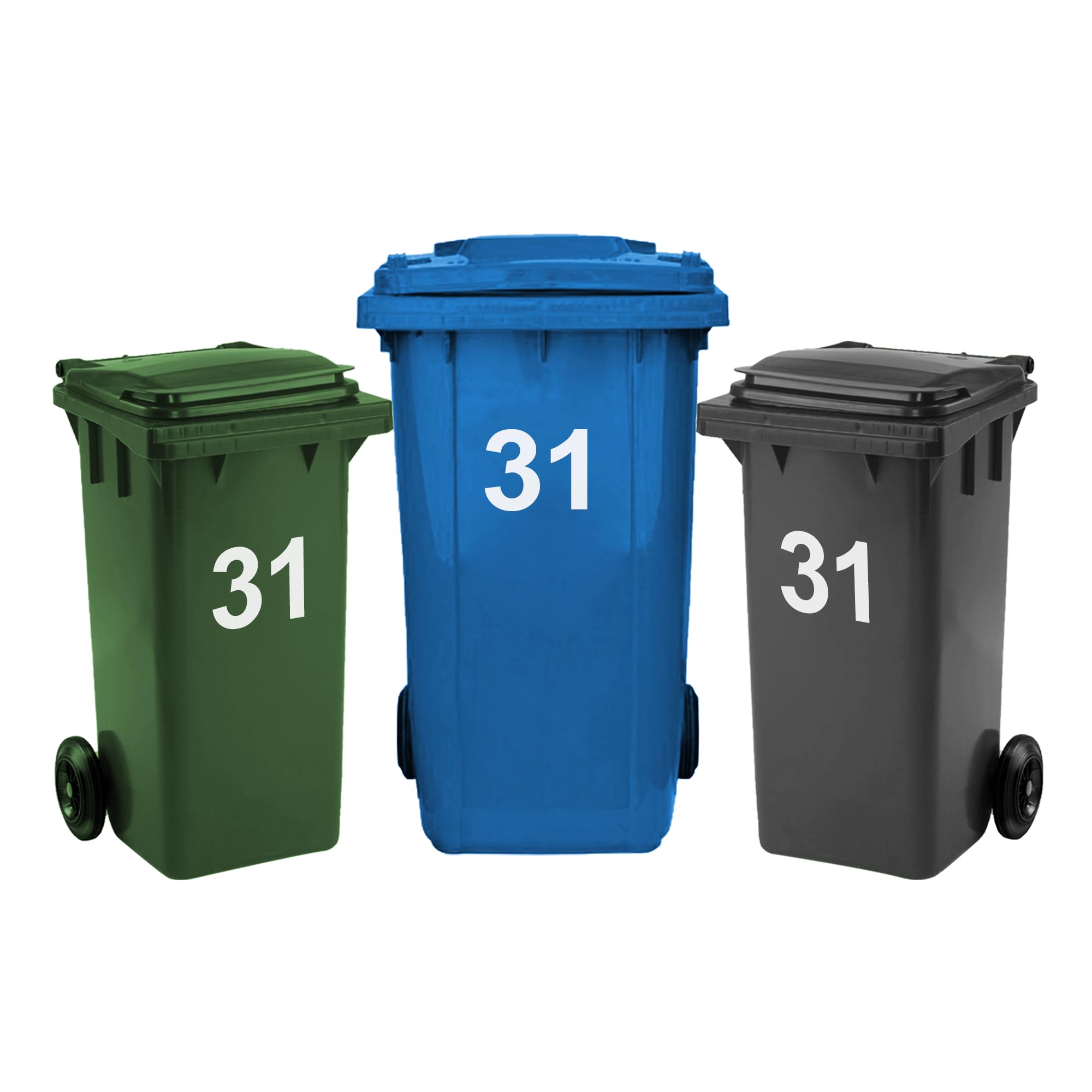 Rubigo 3 x Bin Numbers for Wheelie Bins, 0-99, Letters A-D, 17.5cm Dustbin Stickers, Easy Application Stick On Number Stickers - Weatherproof Self Adhesive Vinyl (5) — view 55