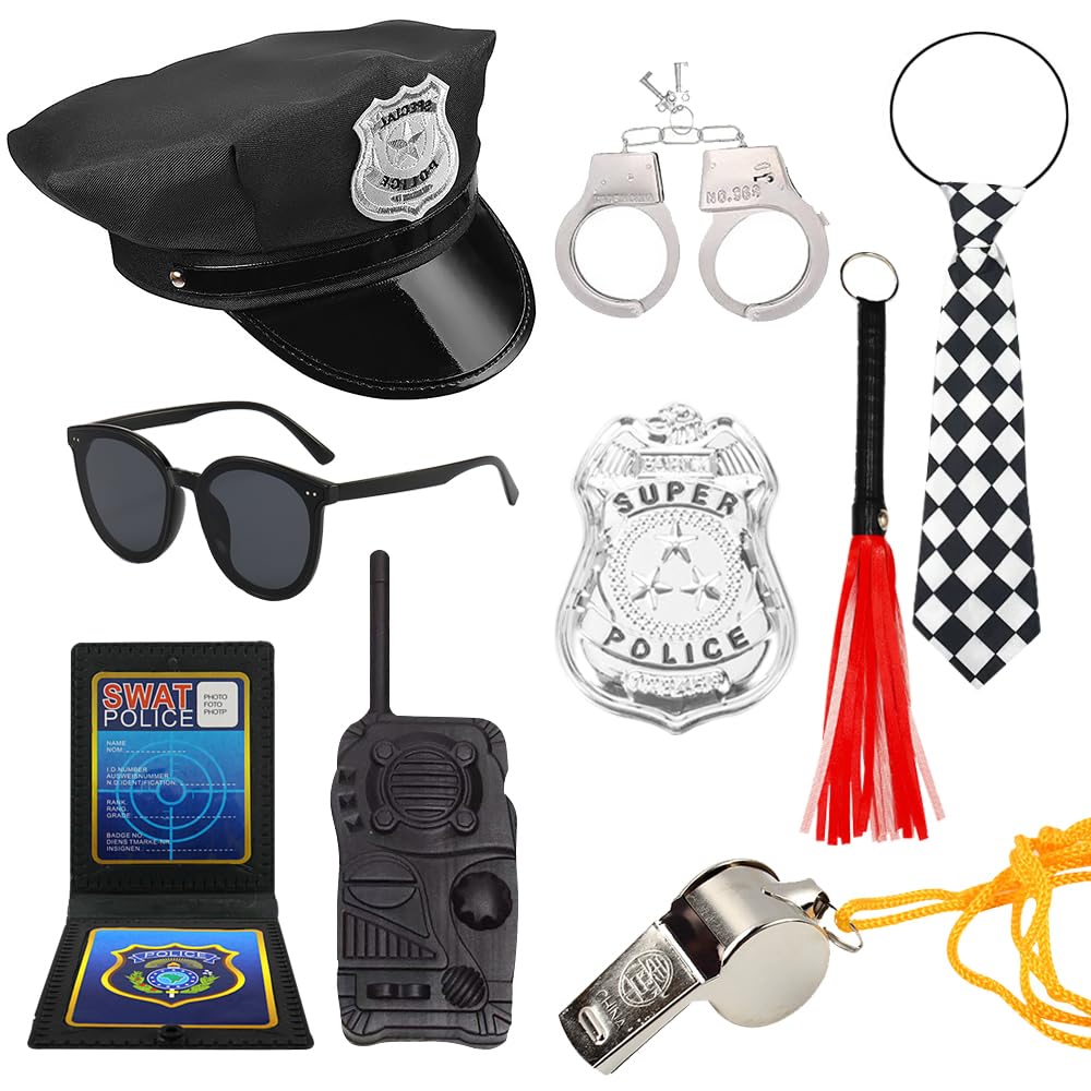 Cappello Polizia Set Radio Polizia RmKbe - Accessori Costume Gioco Di Ruolo - Per Adulti E Ragazzi Accessori Giochi Di Ruolo - Foto 8