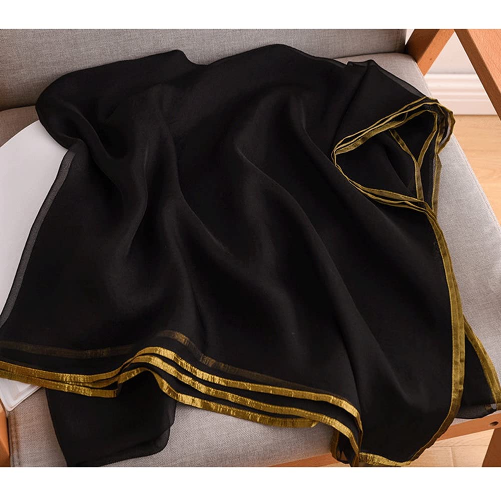 Calda e lussuosa sciarpa di seta Sciarpe eleganti da donna, regalo per Natale, compleanno e moda per il giorno del Ringraziamento (BA)