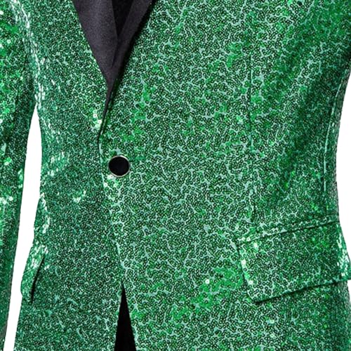 Men's Sequins Suit Jacket One Button Party Dinner Blazer Coats Shiny Sequin Tuxedo Sport Coat4