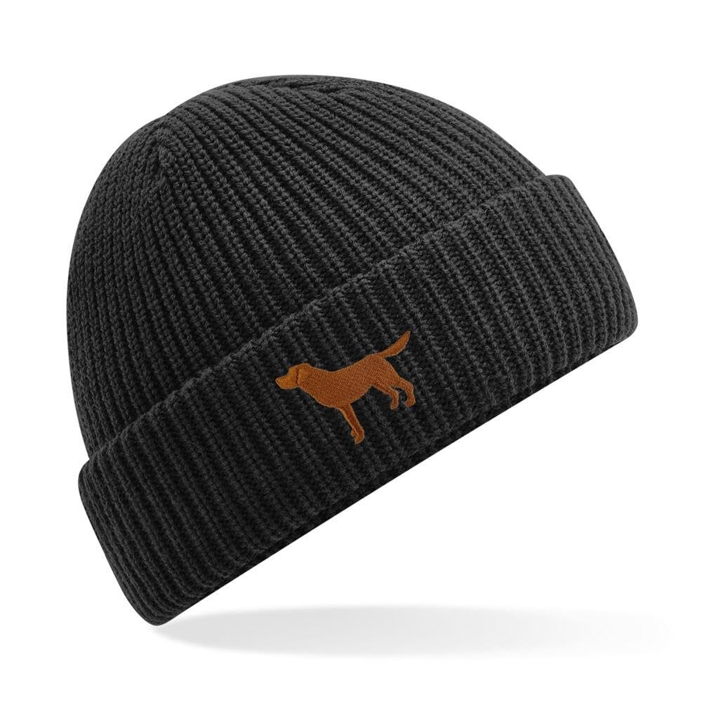 The House Of Dog: Fox Red Labrador Retriever Owner Gift. Water Repellent Thermal Elements Beanie Ski Hat. Black