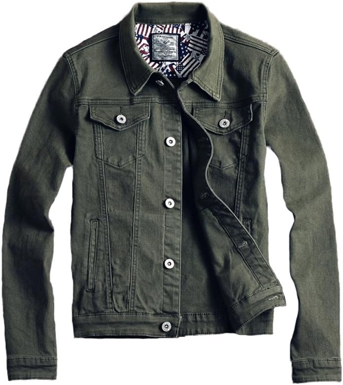 Mens Classic Slim Fit Trucker Denim Jean Jacket