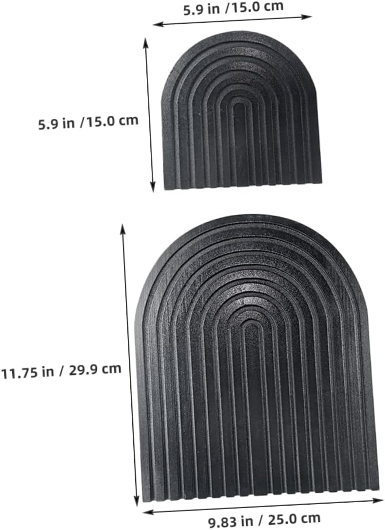 Cabilock 2pcs Wooden Rainbow Arch Decor Aesthetic Home Decor for Living Room Kitchen Bedroom Modern Boho Style Decorative Objects Easy Installation for Fireplace Mantel and Table Use