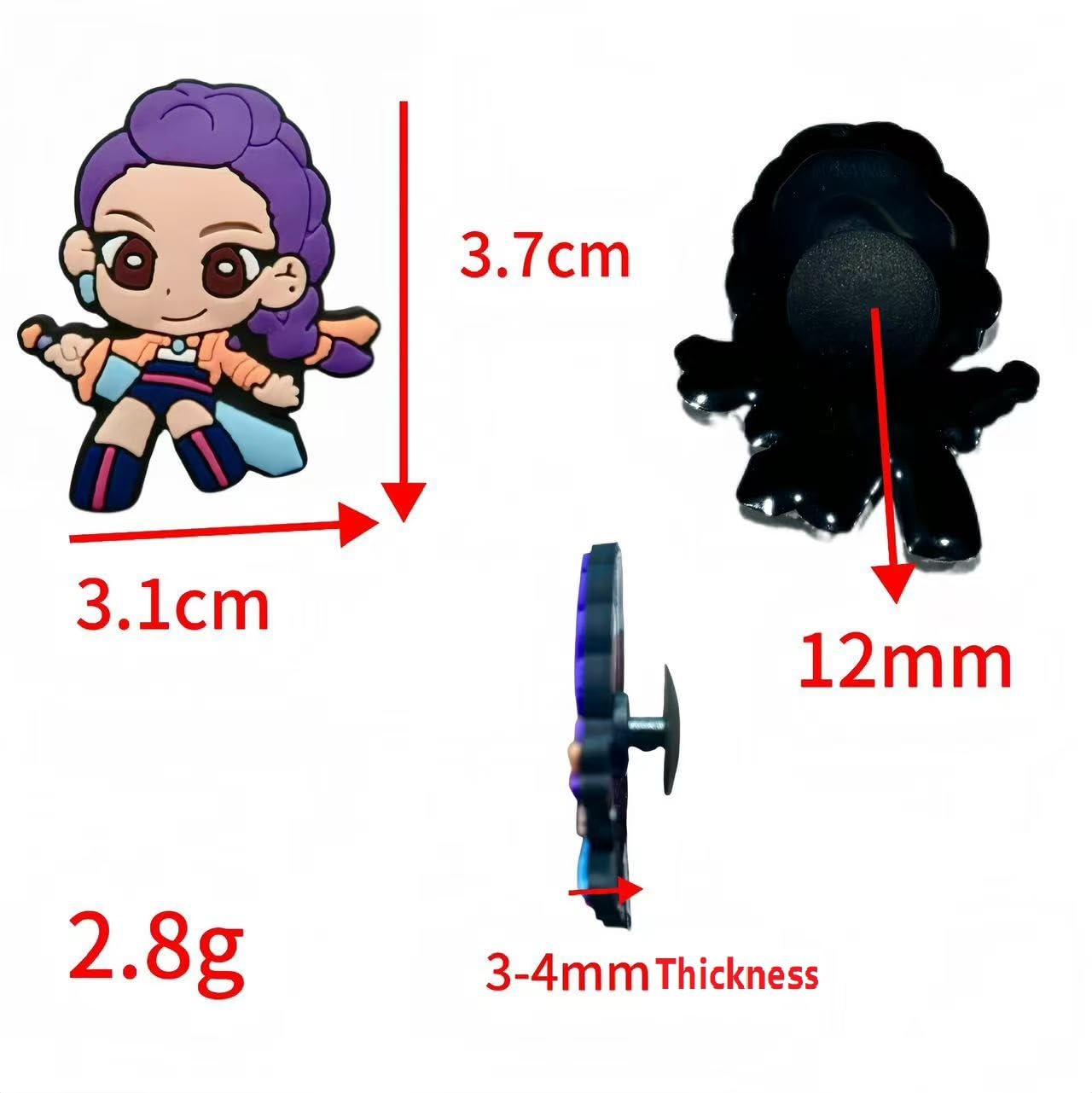 Demon Hunters Birthday Decorations, 20PCS Demon Hunters Silicone Shoe Charm, k pop Gifts Merch Set,Kpop Party Favors — view 2