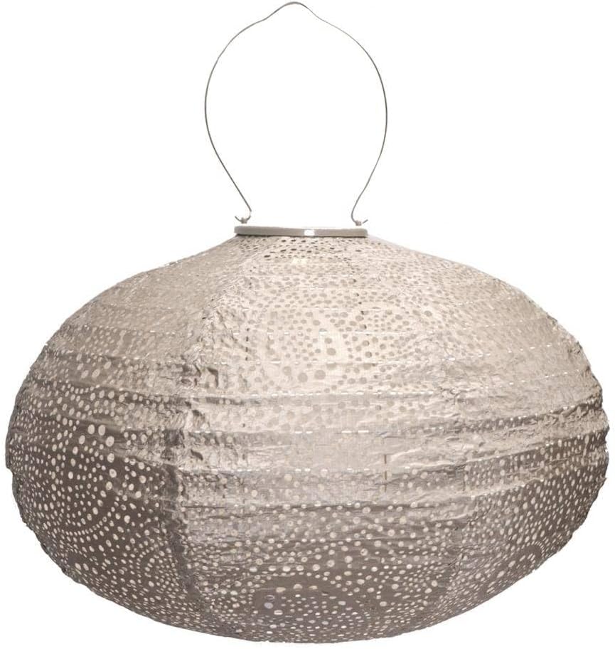 Lumiz 220999 - 16" Oval Taupe Paisley Pattern Lantern (Oval Paisley Lantern, Taupe (LUM126))