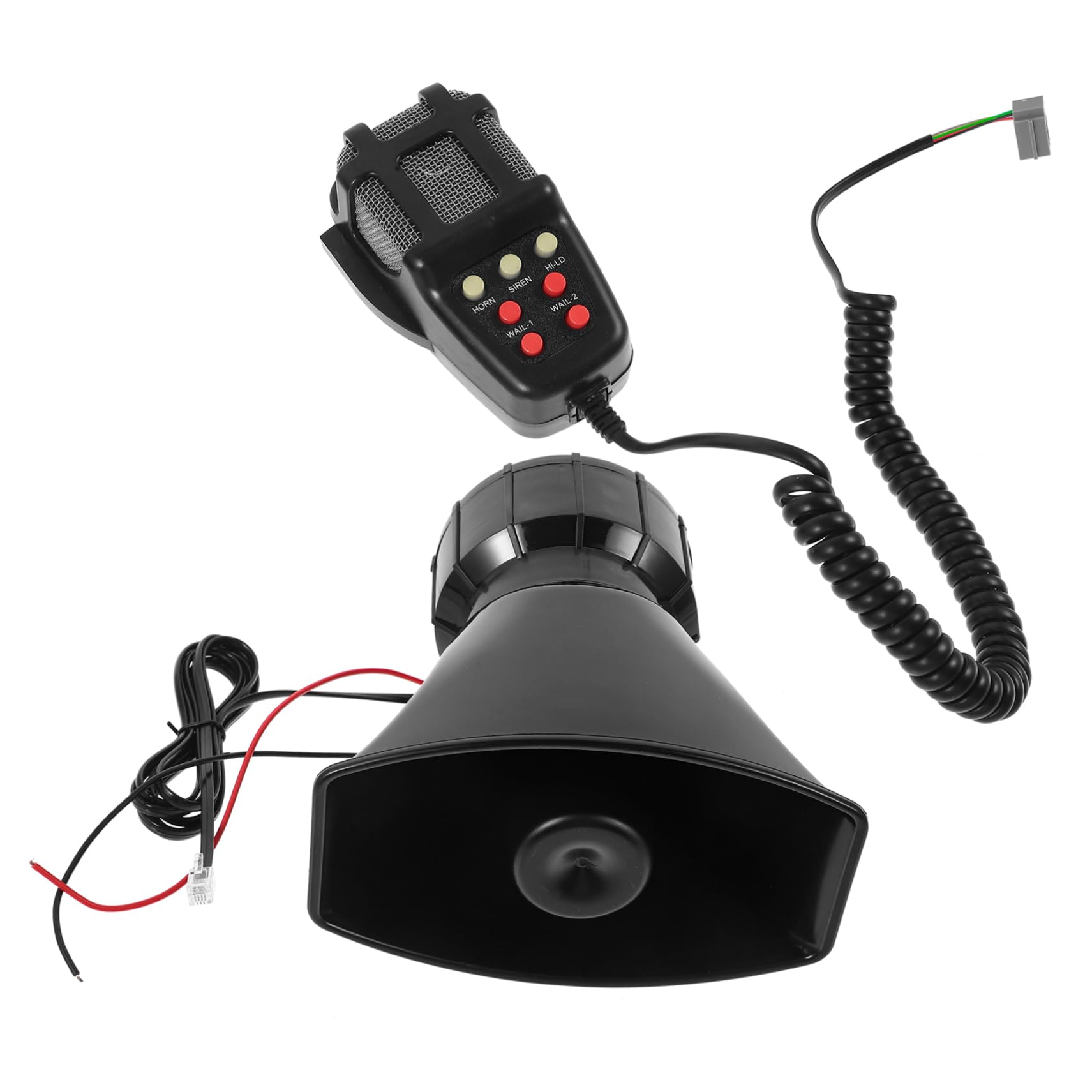 Clacson per Auto e Camion 12v Nero in Plastico Allarme Personalizzabile e Lunga Durata, Sirena Wireless Potente per Sicurezza Veicolare