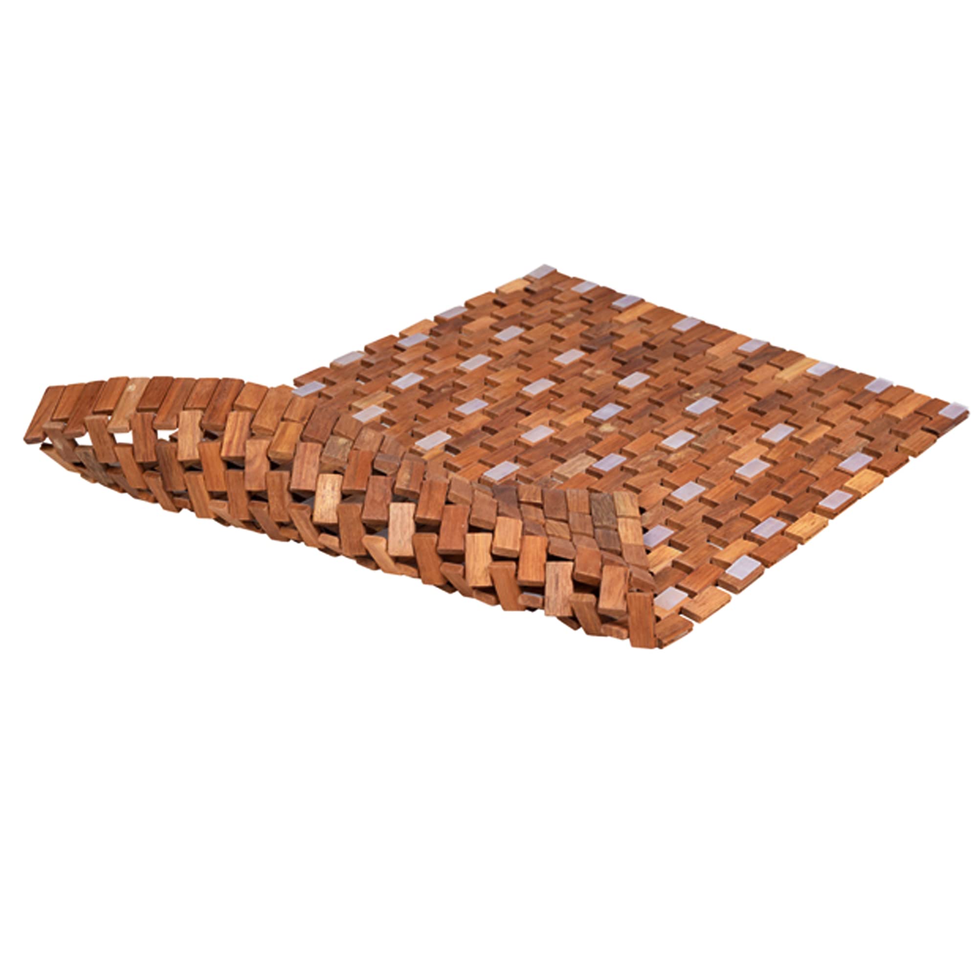 ORGANIZEDLIFE ORGANIZED AND TIDY Multipurpose Teak Bath Mat, Luxury Shower Spa Sauna Teak Wood Non Slip Indoor Outdoor Use for Kitchen Bedroom Bathroom Toilet Doormat ,Oiled Finish(70 x 50 cm)