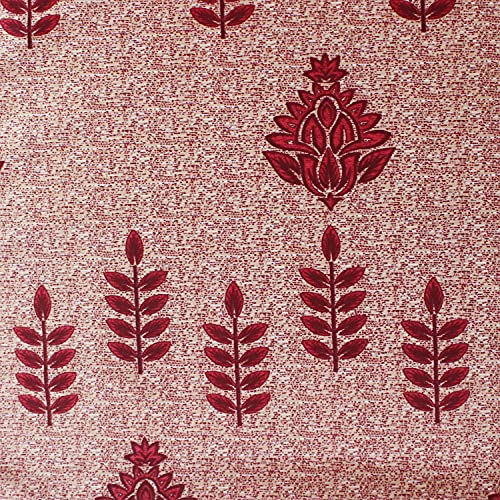 Image of Amazon Brand - Solimo Bello Polyester Curtain, Window, 5 feet (1.52 m), Maroon, Pack of 2
