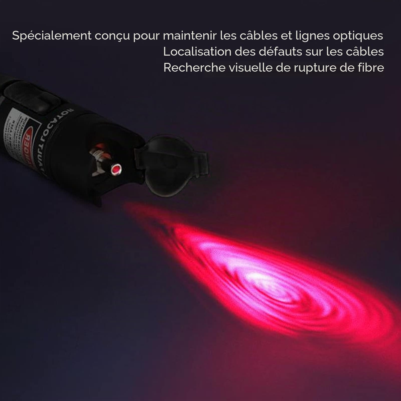 60MW 60KM Localisateur de Défaut Visuel Outil de Testeur de Câble à Fiber Optique Universel 2.5mm FC SC ST Interface Aluminium