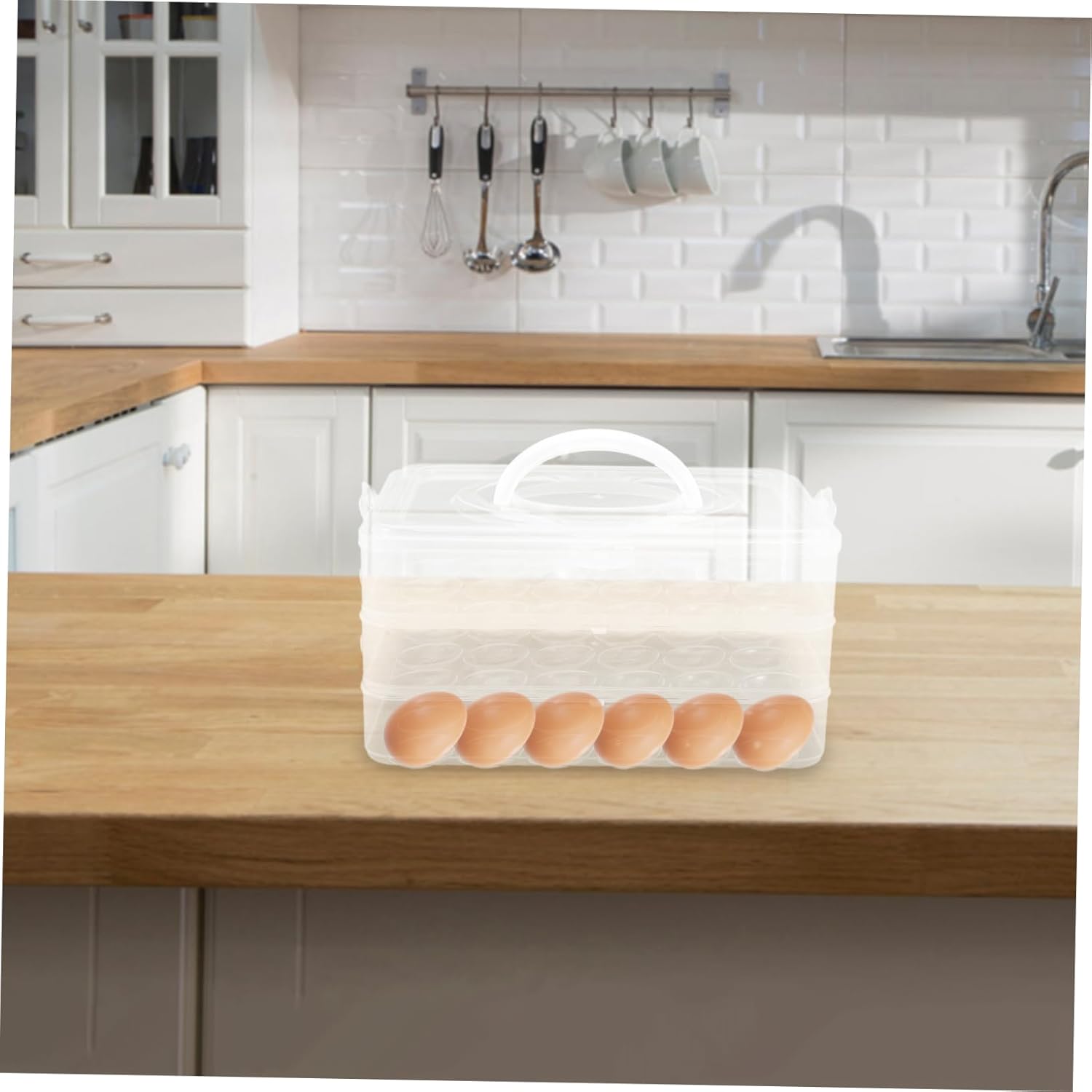 jojofuny Portable Stackable Egg Container with Lid for Eggs Refrigerator Storage for Holidays Events and Kitchen Use Secure Transport with Unique