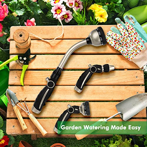 Restmo Watering Wand Heavy Duty, Metal Garden Hose Wand With 10 Spray Patterns, 15-Inch Long Hose Nozzle Sprayer With Thumb Flow Control, Ideal To Water Hanging Baskets And Shrubs #TOP6